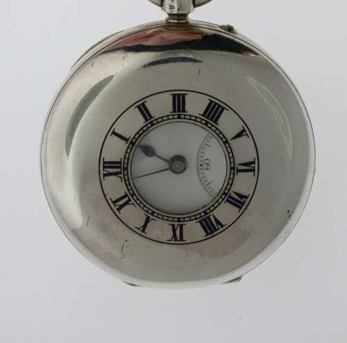 Silver Half Hunter Pocket Watch Birmingham 1927