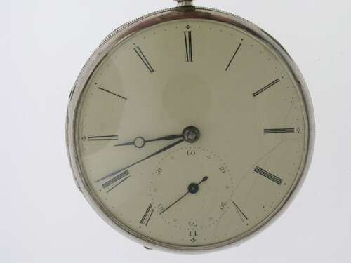 Silver J. Kingerley Open Face Fusee Lever Pocket Watch English Chester 1841