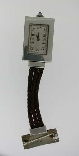 Art Deco Silver 935 Didisheim Goldschmidt Novelty Pendant Watch Swiss 1925