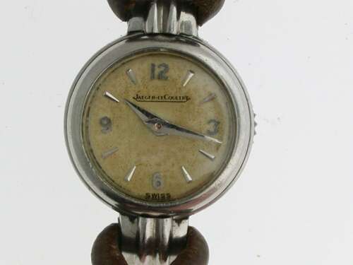 Jaeger Lecoultre Ladies Back Winder Steel Wristwatch Swiss 1955