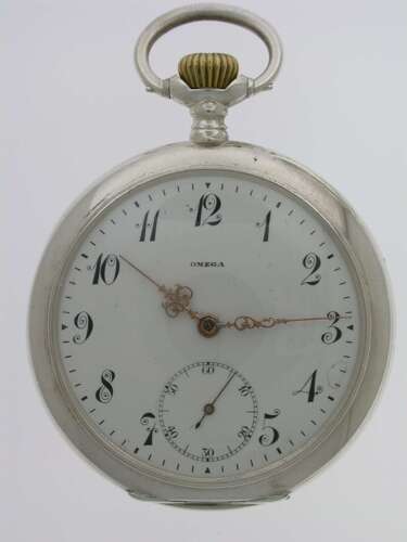 Original Omega Silver 0.800 Pocket Watch 1912
