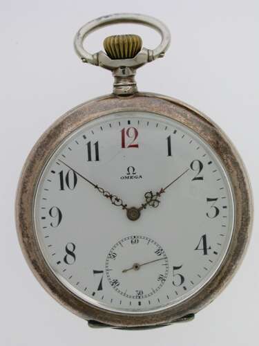 Original Omega Silver 0.800 Pocket Watch 1920