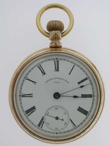 Gold Filled Waltham USA Open Face Pocket Watch 1920