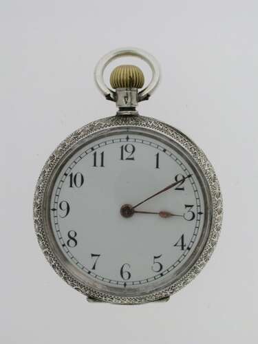 Omega Silver 0.935 Fob Open Face Pocket Watch Swiss 1920