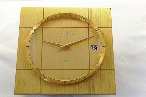 Jaeger Lecoultre 8-Day Square Desk Clock Swiss 1950