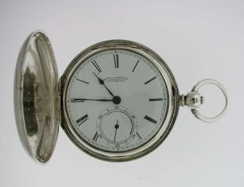 Silver Jos Johnson Liverpool Full Hunter Pocket Watch Hallmarked London 1857