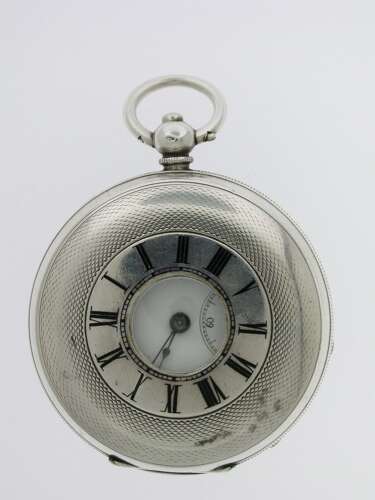 Silver 0.935 Half Hunter Pocket Watch Swiss 1880