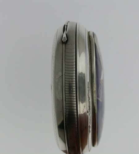 Silver 0.935 Half Hunter Pocket Watch Swiss 1880