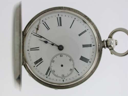 Silver 0.935 Half Hunter Pocket Watch Swiss 1880