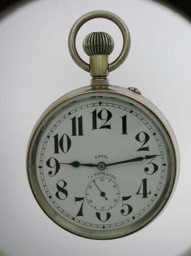 Quarter Repeater Men's Goliath Pocket Watch Swiss Made 1920
