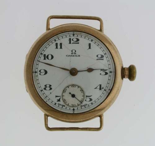 Genuine Omega 9Kt Gold Wristwatch Swiss 1920