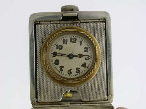 Silver Travelling Clock Birmingham 1933
