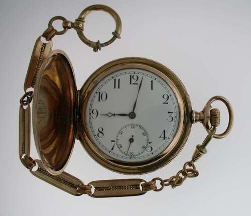 Full Hunter Gold Filled Pocket Watch Swiss 1920