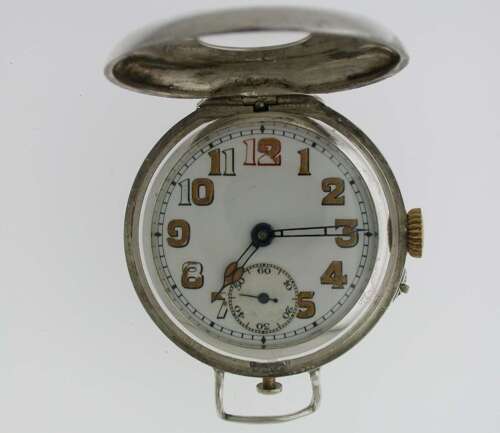 Half Hunter Silver Wristwatch Swiss 1920