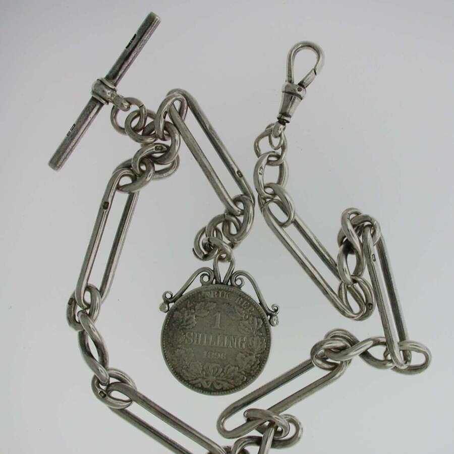 Silver Churchill Pocket Watch T-Albert Chain (59)