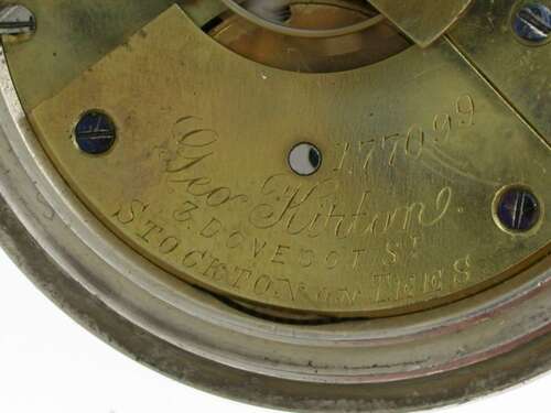 Silver Vintage Vehicle / Car Scene Pocket Watch Birmingham 1897 - Geo Kirton