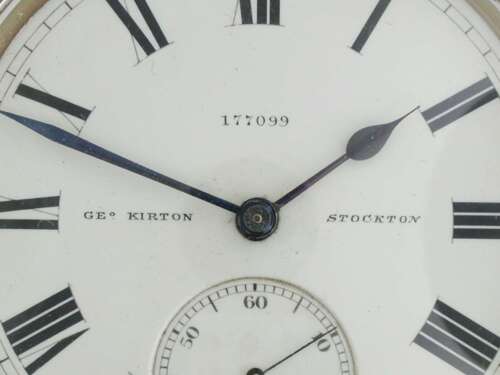 Silver Vintage Vehicle / Car Scene Pocket Watch Birmingham 1897 - Geo Kirton