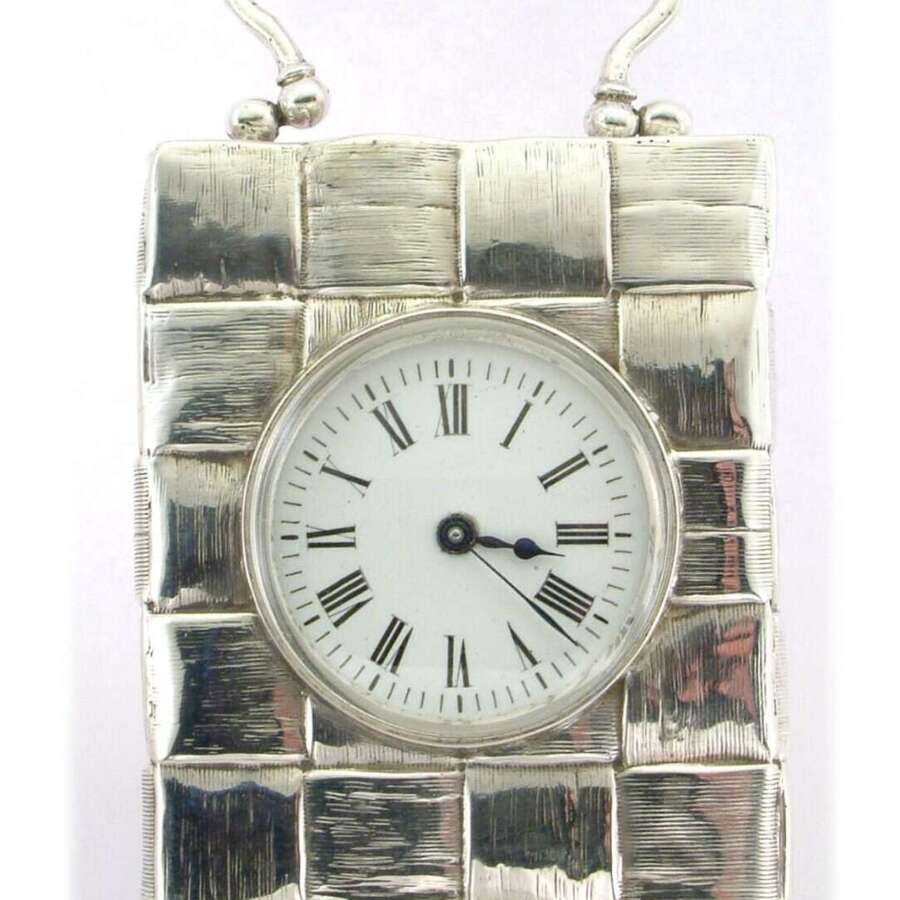 Miniature Carriage Clock Hallmarked London 1893  8-Day Movement