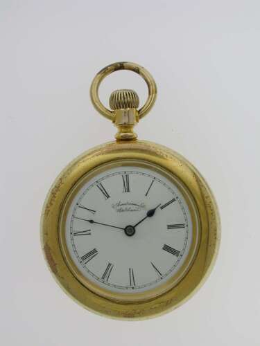 Waltham USA Gold Filled Open Face Pocket Watch American 1895