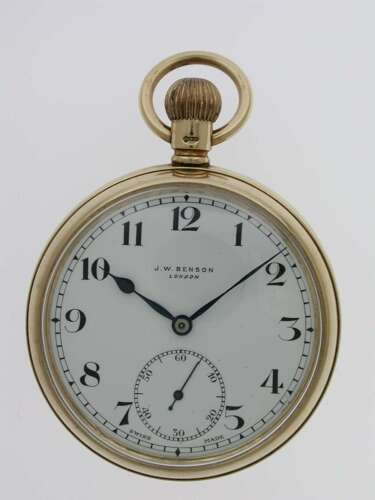 J.W. Benson 9Kt Gold 375 London 1930  Pocket Watch