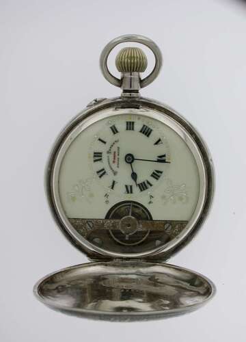 Hebdomas Patent 8 Day Silver 925 Full Hunter Pocket Watch Swiss Made London Import 1914
