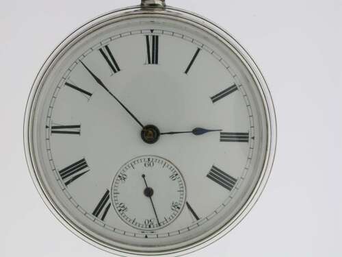 Silver L. Baurle Chatham Open Face Pocket Watch Birmingham 1876 Ald Case
