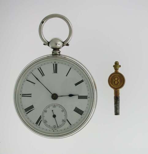 Silver L. Baurle Chatham Open Face Pocket Watch Birmingham 1876 Ald Case