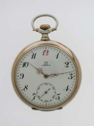 Mint Omega Silver 0.800 Pocket Watch Swiss 1924