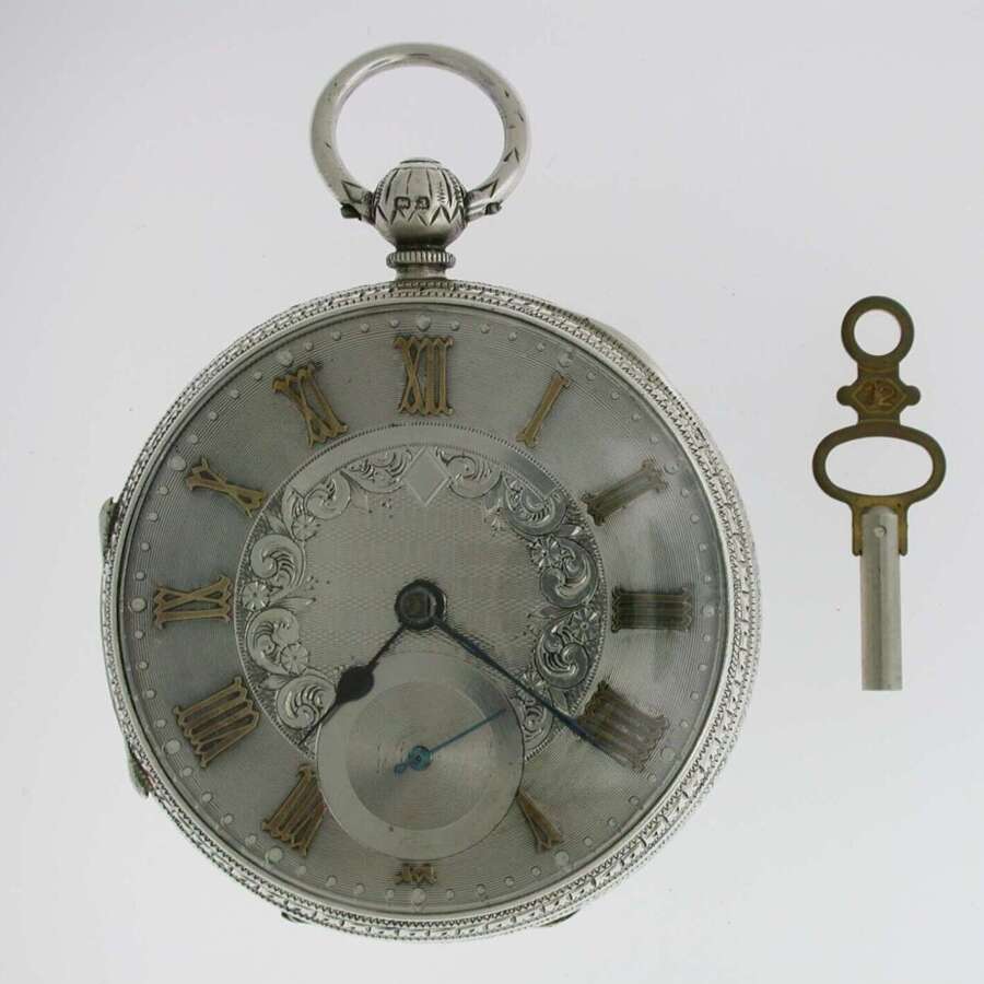 Silver John Forrest Fusee Lever Open Face Pocket Watch Hallmarked for Chester 1900