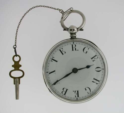 Silver Victorian Open Face Pocket Watch George Baxter London 1864