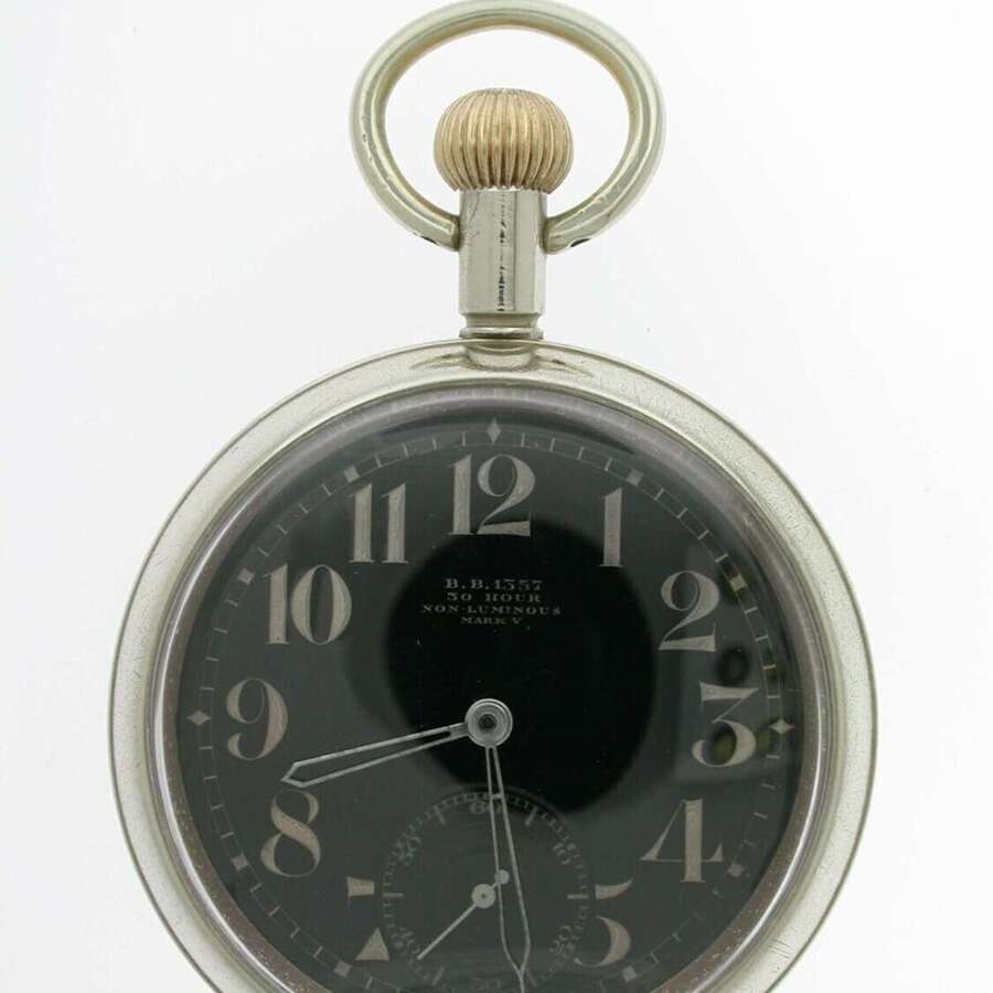Omega Military Steel Original Men's Pocket Watch 1942 Airforce