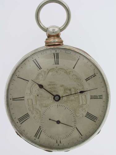 Silver M.J. Tobias Open Face Pocket Watch Liverpool UK 1920
