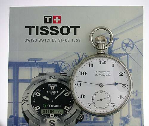Steel Tissot Open Face Pocket Watch Swiss 1930 with Tissot Book