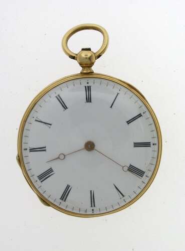 Vacheron %26 Constantin 18Kt Gold Cylinder Swiss Open Face Pocket Watch 1840