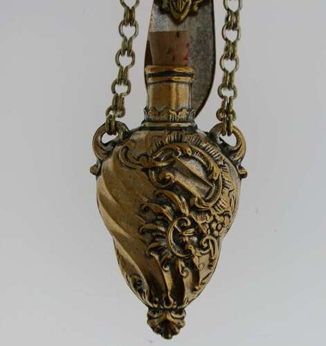 Parfum Bottle Gold Filled on a Chatelaine c.1900