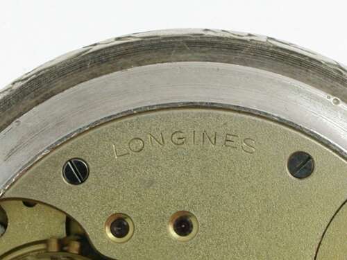 Longines Open Face Pocket Watch Hunting Scene Swiss 1925