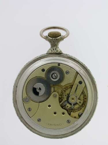 Longines Open Face Pocket Watch Hunting Scene Swiss 1925