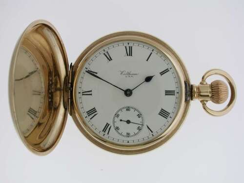 Waltham Gold Filled Full Hunter Pocket Watch USA 1920