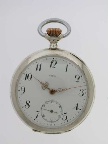 Omega Silver 0.800 Pocket Watch Swiss 1910