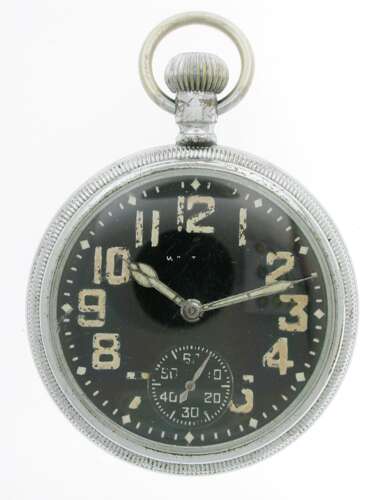 Waltham Military Open Face Pocket Watch Swiss 1942