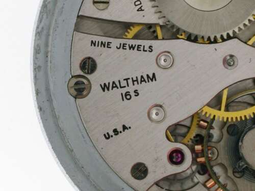 Waltham Military Open Face Pocket Watch Swiss 1942