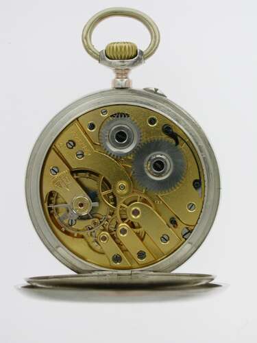 Silver 0.800 L.U.C. Chopard Open Faced Pocket Watch 1915 - Louis Ulysses Chopard