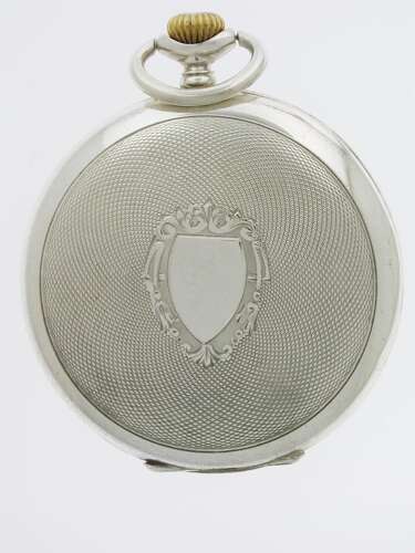 Silver 0.800 Mint Pocket Watch With Lion on Dial Case and Movement - Swiss 1930