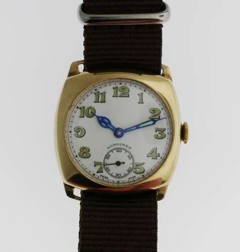 9kt Gold Longines Men’s Wristwatch Swiss 1944