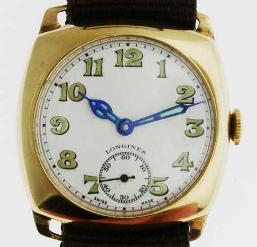 9kt Gold Longines Men’s Wristwatch Swiss 1944