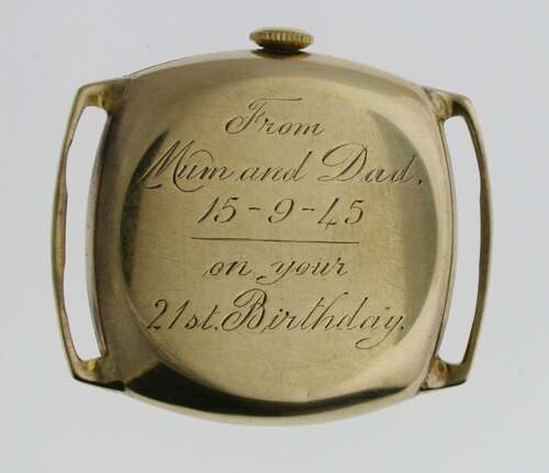 9kt Gold Longines Men’s Wristwatch Swiss 1944
