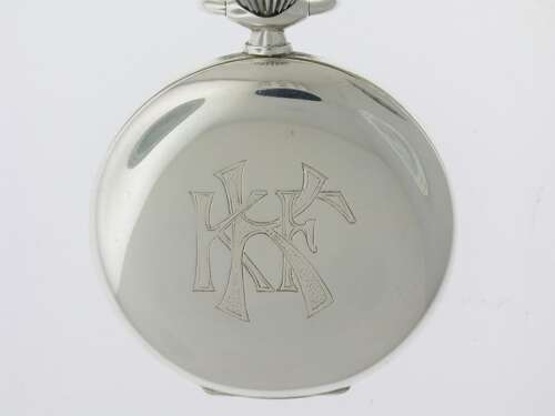 Omega Silver Open Face Pocket Watch Swiss 1937