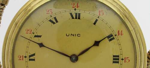 Art Deco Gold Filled Unic Pocket Watch Swiss 1920