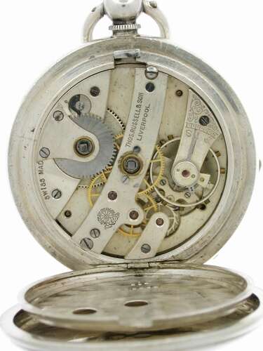 Thomas Russell Silver Open Face Pocket Watch Swiss 1900