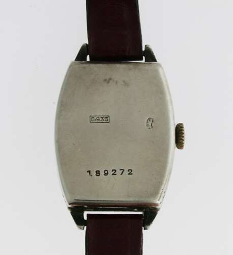 Silver 0.935 Art Deco Wristwatch Swiss 1930